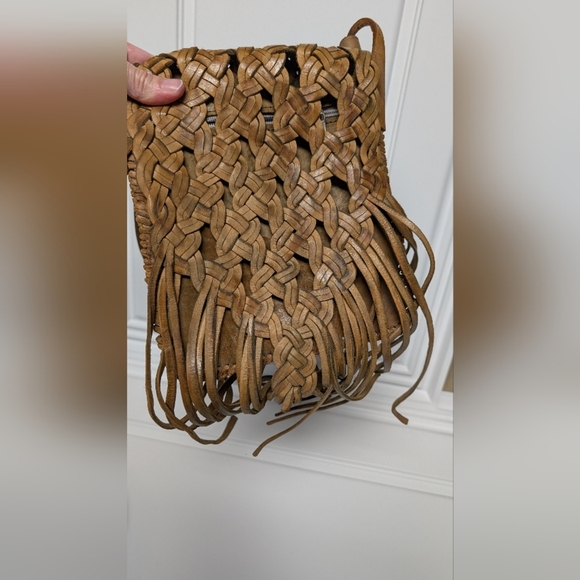 Woven Tan Crossbody Bag - Picture 5 of 9